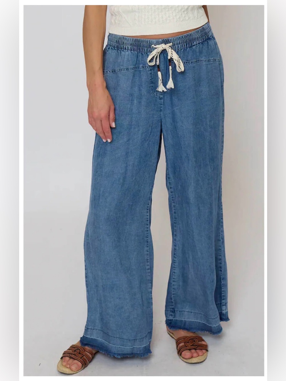 Celine Mid Rise Draw String Pants